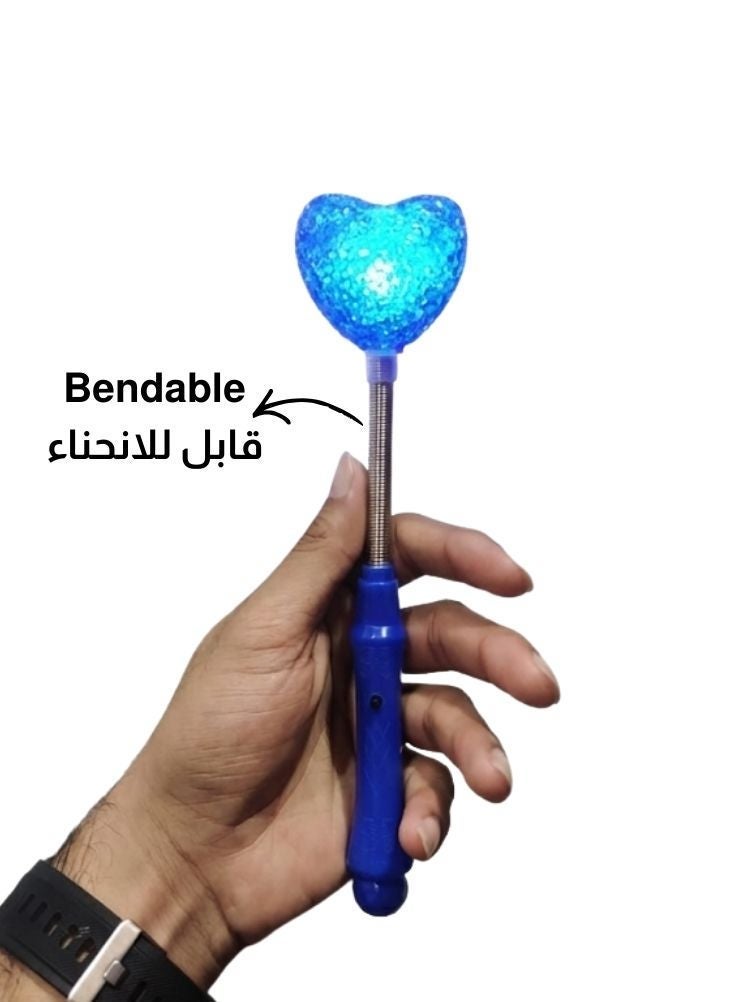 Premium Kids LED Light-Up Heart Wand Toy Foundation Celebration Saudi – Color Changing Flashing Magic Stick for Toddlers, Party Play & Night Fun - Image 3